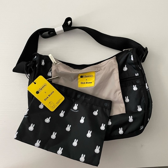 LeSportsac 7520 CLASSIC HOBO Miffy and Dan Shoulder Bag and Pouch Set - Picture 10 of 14